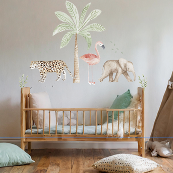 LUMELO AND GINGER - Jungle Animal Friends - Peel and Stick Wall Decals